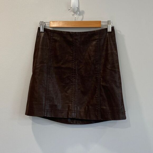 Free People Modern Femme Vegan Suede Mini Skirt - Picture 5 of 9